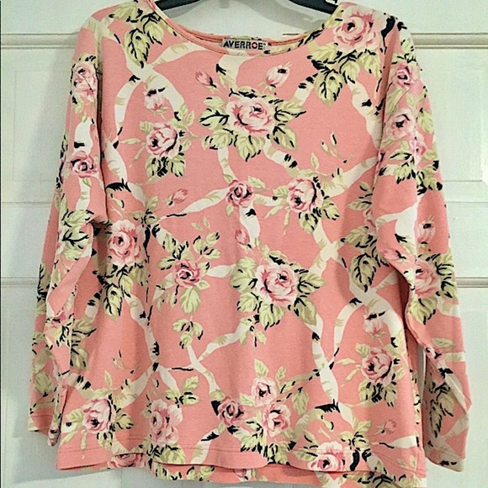 Averroe Pink Floral Ling Sleeve Top (M)